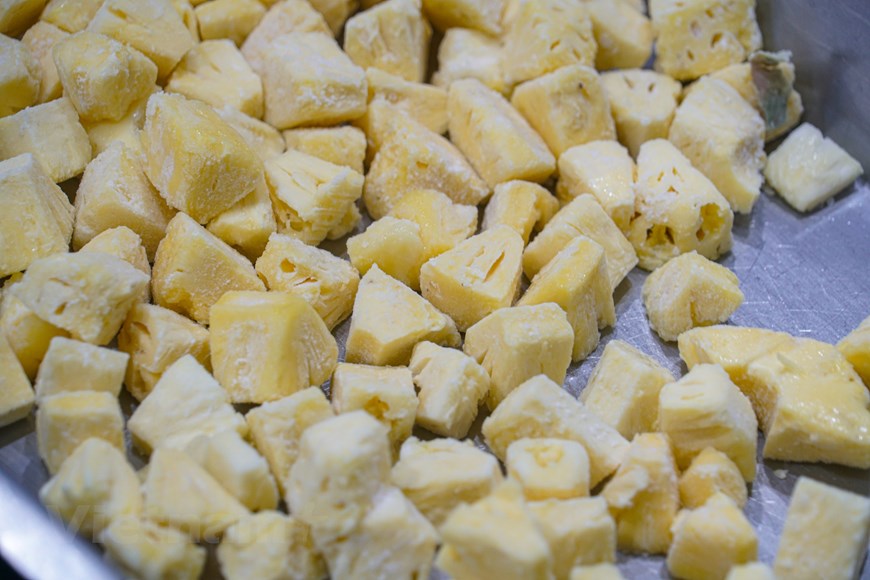 Frozen Pineapple Cubed